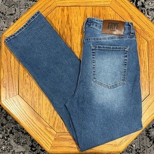 *FRYE* Medium Wash Straight-Leg Denim Jeans Size 6/28